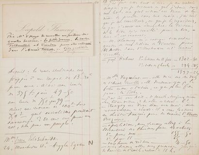 null HUGO Victor (1802-1885).
Carnet autographe avec 2 dessins originaux, [Paris...