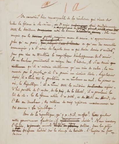 LAMENNAIS Félicité de (1782-1854). manuscrit...
