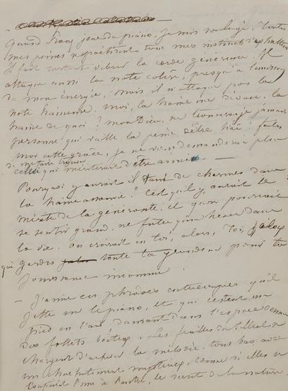 null SAND George (1804-1876).
MANUSCRIT autographe, Entretiens journaliers avec le...