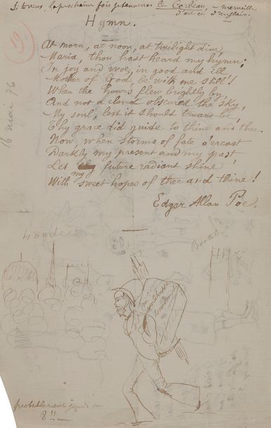 null VERLAINE Paul (1844-1896).
RECUEIL de deux MANUSCRITS autographes avec dessins,...