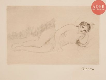 Pierre-Auguste RENOIR (1841-1919) Pierre-Auguste Renoir (1841-1919) 
Femme nue couchée...
