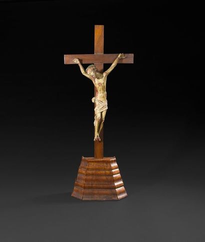 null Cristo morto d’après un modèle d’Italie du Sud du XVIe siècle 
Statuette en...
