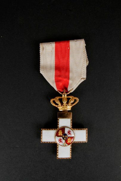 null ESPAGNE
ORDRE DU MÉRITE MILITAIRE, créé en 1864. 
Croix de première classe,...