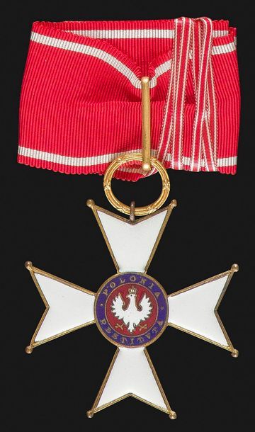 null POLOGNE
ORDRE DE POLONIA RESTITUTA, créé en 1921.
Croix de commandeur du 1er...