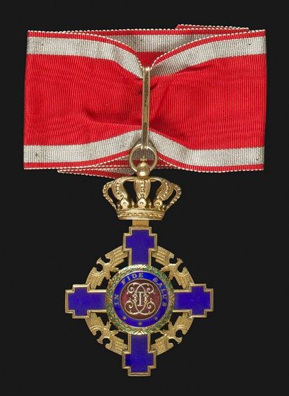null ROUMANIE
ORDRE DE L’ÉTOILE, créé en 1877.
Croix de commandeur de 2e type à titre...