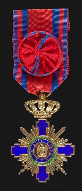 null ROUMANIE
ORDRE DE L’ÉTOILE, créé en 1877.
Croix d’officier du premier modèle...