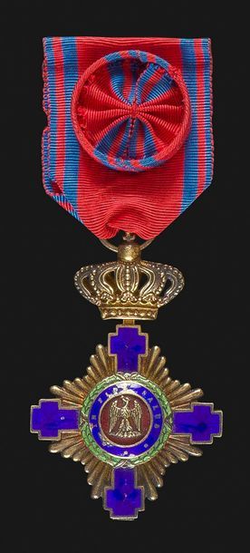 null ROUMANIE
ORDRE DE L’ÉTOILE, créé en 1877.
Croix d’officier du premier modèle...