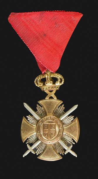 null SERBIE
ORDRE DE L’ÉTOILE KARAGEORGE, instauré en 1904
Croix pour soldat, de...