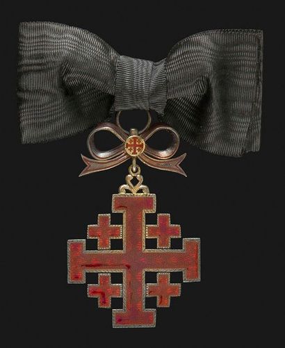 null VATICAN
ORDRE DU SAINT SÉPULCRE, recréé en 1847.
Croix de commandeur pour dame,...