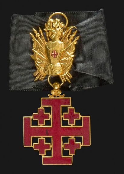 null VATICAN
ORDRE DU SAINT SEPULCRE, recréé en 1847.
Croix de commandeur à titre...