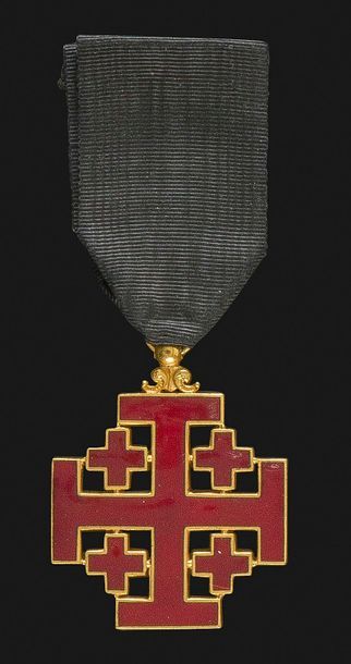 null VATICAN
ORDRE DU SAINT SÉPULCRE, recréé en 1847.
Croix de chevalier modèle du...