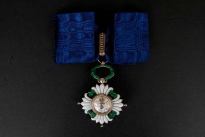 null YOUGOSLAVIE 
ORDRE DE LA COURONNE, créé en 1929. 
Croix de 3e classe (commandeur)...