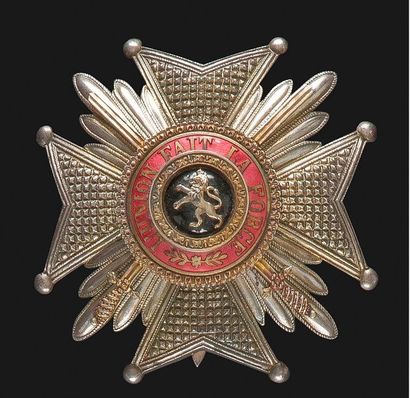 null BELGIQUE
ORDRE DE LÉOPOLD, créé en 1832. 
Plaque de grand officier à titre militaire....