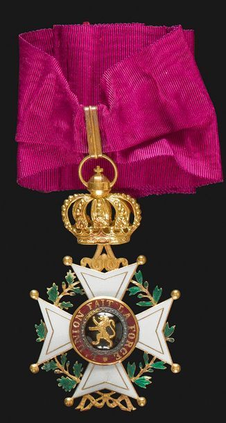 null BELGIQUE
ORDRE DE LÉOPOLD, créé en 1832. 
Croix de commandeur à légende française...