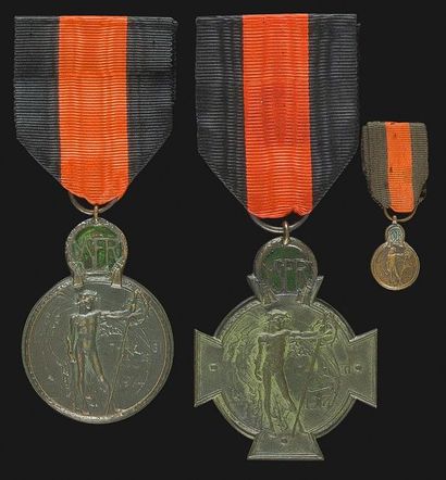 null BELGIQUE
MÉDAILLE DE L’YSER, créé en 1918. 
- Médaille de l’Yser. En bronze...