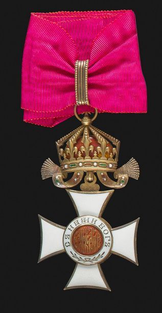 null BULGARIE
ORDRE DE SAINT ALEXANDRE, créé en 1881. 
Croix de 3e classe (commandeur)...