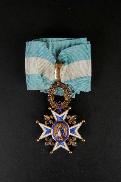 null ESPAGNE
ORDRE DE CHARLES III, créé en 1771.
Croix de commandeur en vermeil et...