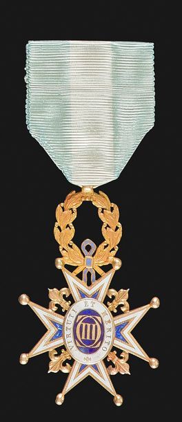 null ESPAGNE
ORDRE DE CHARLES III, créé en 1771.
Croix de chevalier
En or et émail...
