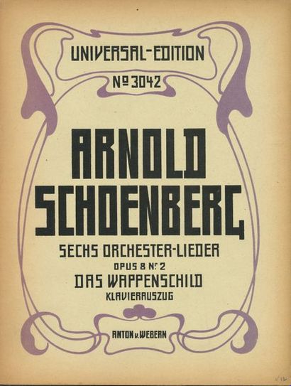 null Arnold SCHOENBERG (1874-1951). 6 partitions imprimées, Sechs Orchesterlieder,...