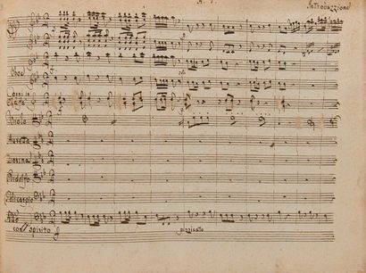 null Gaspare SPONTINI (1774-1851). Manuscrit musical autographe signé, Gli Amanti...
