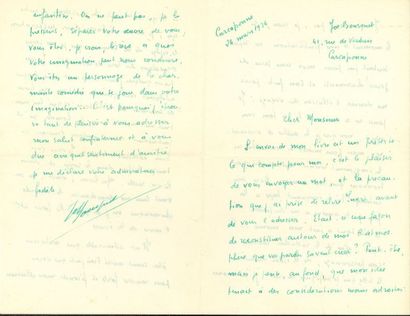 null Joe BOUSQUET (1897-1950). L.A.S., Carcassonne 26 mars 1936, au poète Louis de...