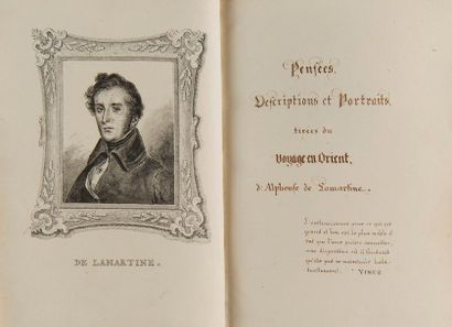null [Alphonse de Lamartine]. Manuscrit, Pensées, Descriptions et Portraits, tirées...
