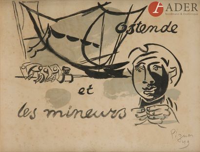 null Édouard PIGNON - Claude WEISBUCH
Ostende et les mineurs, 1949 - Violoncelliste...