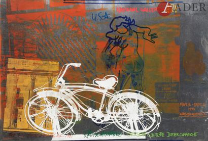 null Robert RAUSCHENBERG [américain] (1925-2008)
The Bicycle, 1991
Sérigraphie sur...