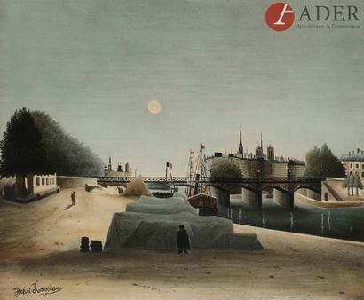 null D’après Henri ROUSSEAU
Paris, L’île de la Cité
Lithographie.
Annotée « HC ».
54.5...