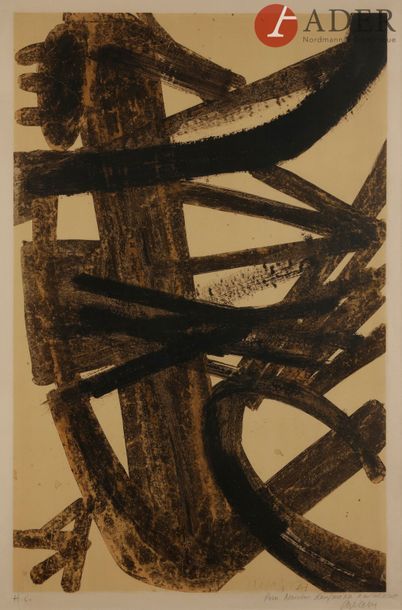null Pierre SOULAGES (né en 1919)
Composition, 1947
Lithographie.
Signée, datée,...