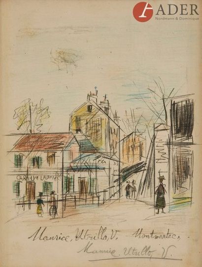null Maurice UTRILLO (1883-1955)
Rue animée à Montmartre
Lithographie.
Signée.
31...