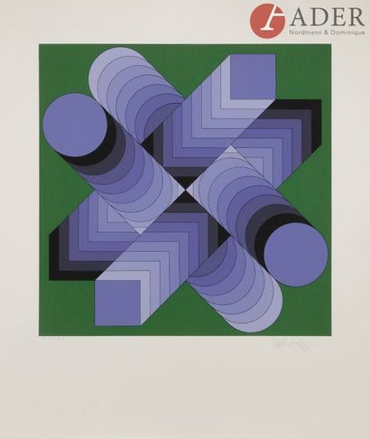 null Victor VASARELY [hongrois] (1906-1997)
Composition cinétique
Sérigraphie.
Signée...