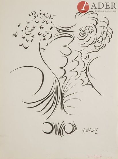 null Jacques HEROLD (1910-1987)
Composition
Encre.
Signée en bas à droite.
32 x 24...