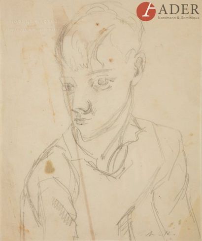 null Micao KONO [japonais] (1900-1979)
Portrait de jeune homme
Crayon.
Signé en bas...