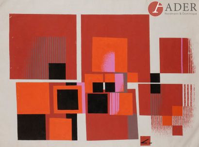 null Claude LOEWER (1917-2006)
Corinthe - Canvas n°3
Gouache.
Monogrammée.
(Petits...