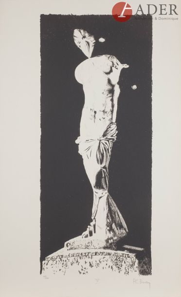 null Pol BURY [belge] (1922-2005)
Ramollissement de la Vénus de Milo, 1972
Lithographie.
Signée...