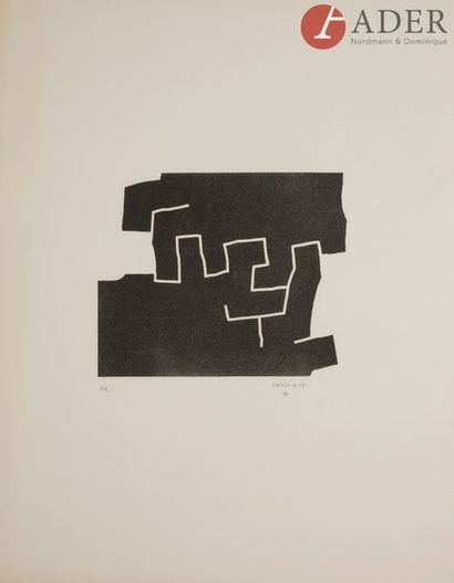 null Eduardo CHILLIDA [espagnol] (1924-2002)
Utzarri, 1974
Bois gravé.
Signé et annoté...