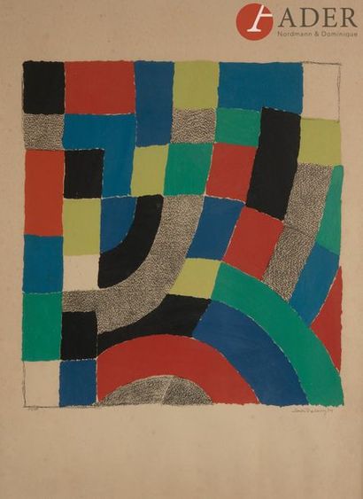 null Sonia DELAUNAY-TERK (1885-1979)
Composition, 1974
Lithographie.
Signée, datée...