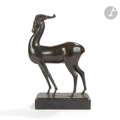 null TRAVAIL DES ANNÉES 1930 ATTRIBUÉ À RICCARDO ROSSI (1911-1983) 
Antilope
Sculpture....