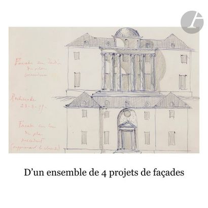 null EMILIO TERRY (1890-1969)
4 projets - études - esquisses de façade, 1953/55
Petits...
