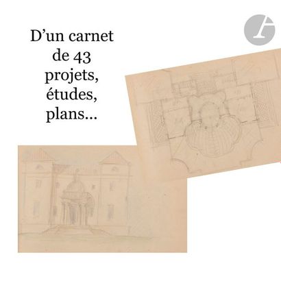 null EMILIO TERRY (1890-1969)
Carnet de 43 projets - études - esquisses de façade...