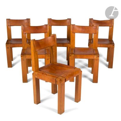 null PIERRE CHAPO (1927-1986)
S 11, le modèle créé vers [1960]
Suite de 6 chaises...