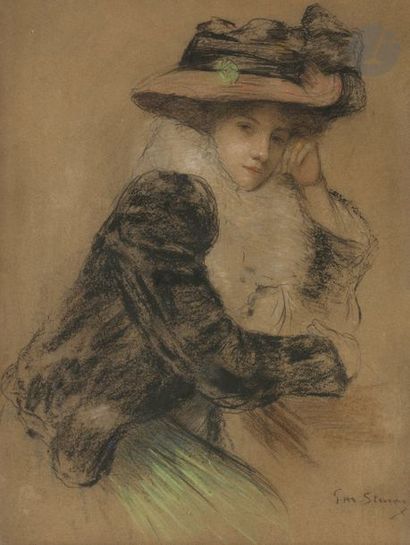 null Gustave Max STEVENS (1871 - 1946)
Femme au chapeau
Pastel.
Signé en bas à droite.
60...