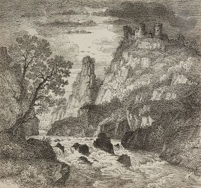 null Armand POINT (1860 - 1932)
Paysage fantastique (château de Rochegude, Drôme),...