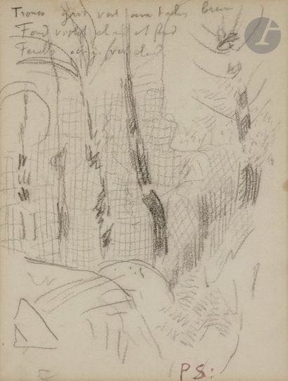null Paul SÉRUSIER (1864 - 1927)
Figures égyptiennes, vers 1906-1910
Crayon noir.
Porte...
