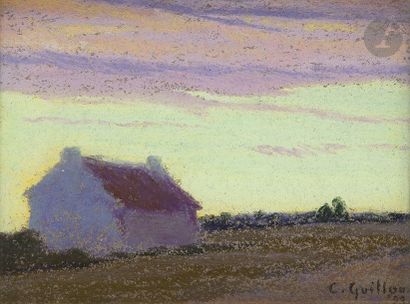 null Charles-Victor GUILLOUX (1866 - 1946)
Chaumière au crépuscule, 1893
Pastel.
Signé...