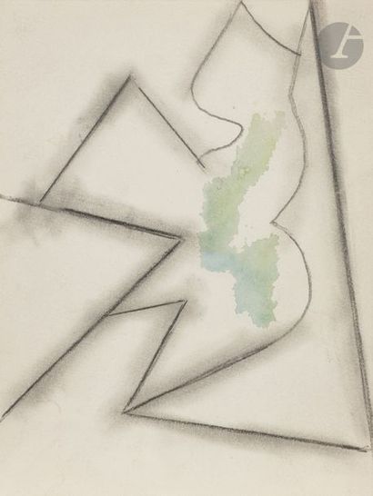 null Jean ARP (1886 - 1966)
Composition, 1964
Mine de plomb, estompe et aquarelle.
Signé...