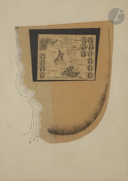 null Léon TUTUNDJIAN (1906 - 1968)
Composition, vers 1926
Collage et crayon noir.
Signé...