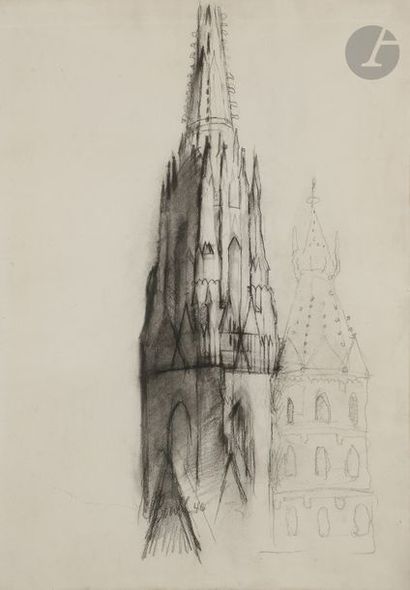 null Herbert BOECKL (1894 - 1966)
Vienne, cathédrale Saint-Étienne (Stephansdom),...
