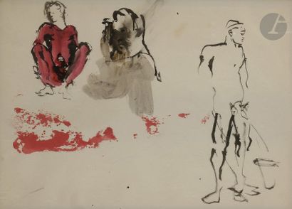 null Christian BÉRARD (1902 - 1949)
Trois études de figures masculines - Silhouette...
